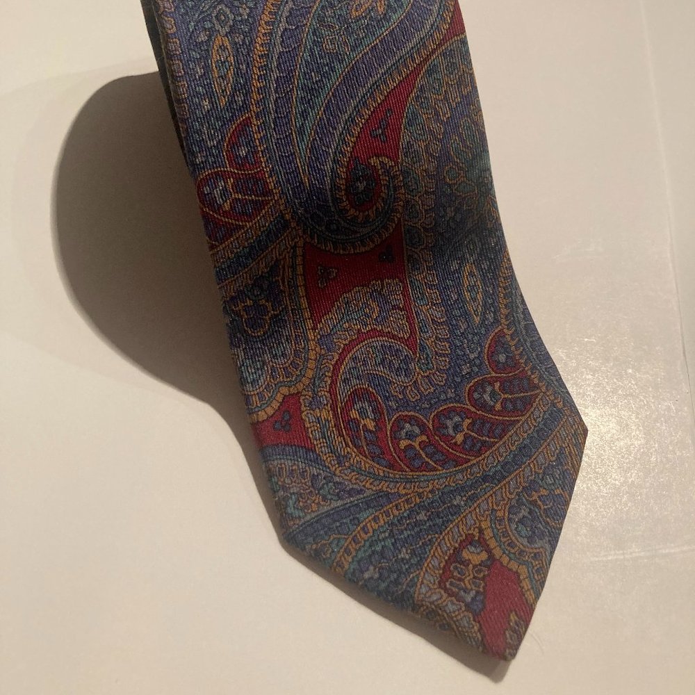 Robert Talbott Nordstrom Mens Necktie Silk Paisley Multicolor Hand Sewn Tie